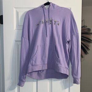 Tilly's Purple Hoodie with Floral Design